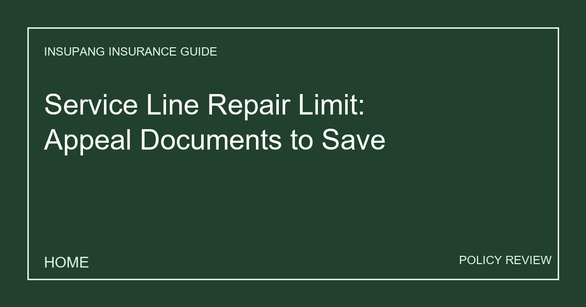Service Line Repair Limit: Appeal Documents to Save - Insupang insurance guide thumbnail