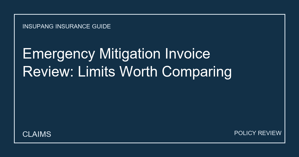 Emergency Mitigation Invoice Review: Limits Worth Comparing - Insupang insurance guide thumbnail