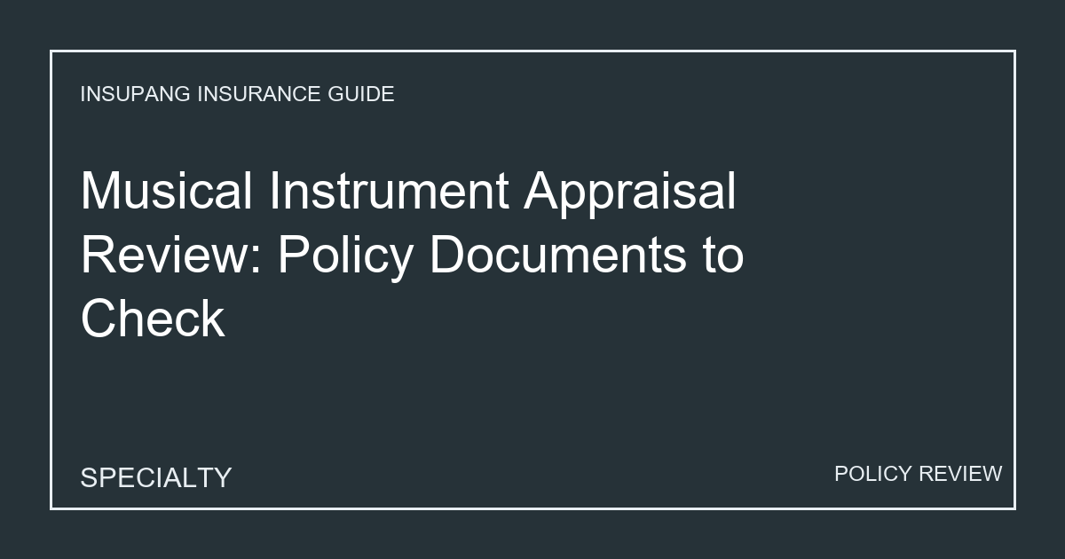 Musical Instrument Appraisal Review: Policy Documents to Check - Insupang insurance guide thumbnail