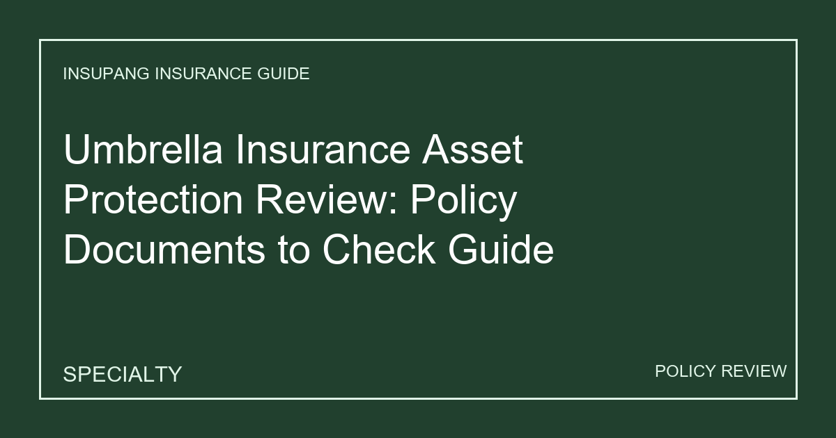 Umbrella Insurance Asset Protection Review: Policy Documents to Check Guide - Insupang insurance guide thumbnail