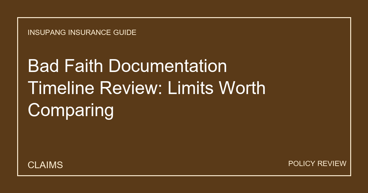 Bad Faith Documentation Timeline Review: Limits Worth Comparing - Insupang insurance guide thumbnail