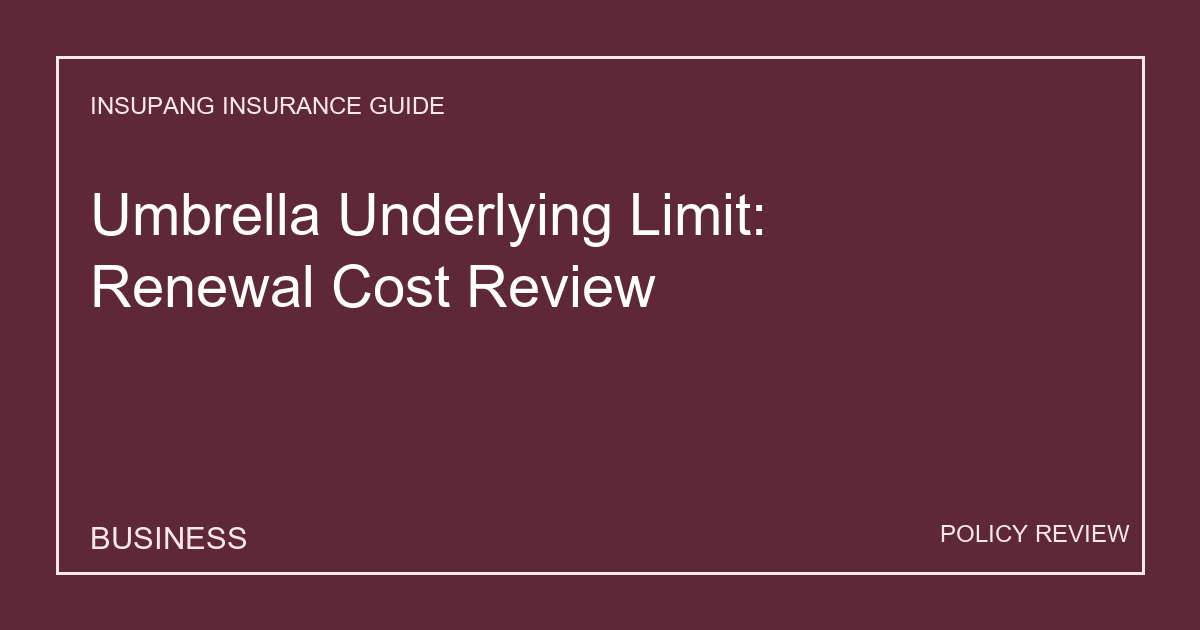 Umbrella Underlying Limit: Renewal Cost Review - Insupang insurance guide thumbnail